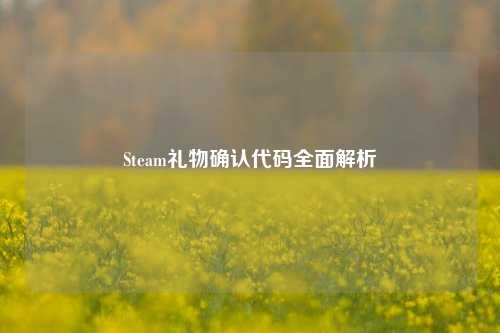 Steam礼物确认代码全面解析