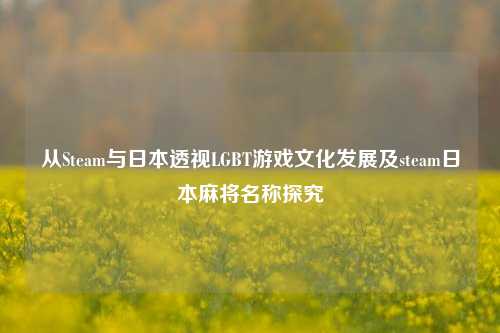 从Steam与日本透视LGBT游戏文化发展及steam日本麻将名称探究