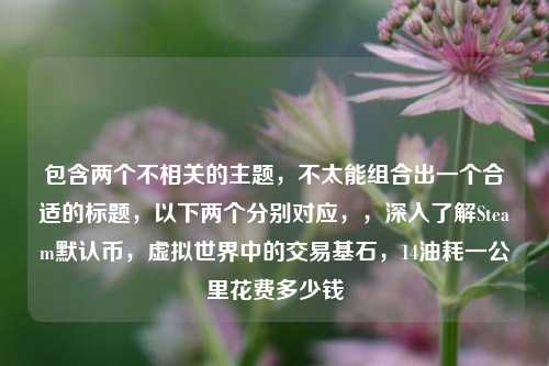 包含两个不相关的主题，不太能组合出一个合适的标题，以下两个分别对应，，深入了解Steam默认币，虚拟世界中的交易基石，14油耗一公里花费多少钱