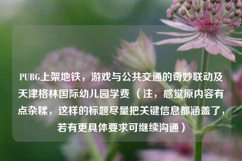 PUBG上架地铁，游戏与公共交通的奇妙联动及天津格林国际幼儿园学费 （注，感觉原内容有点杂糅，这样的标题尽量把关键信息都涵盖了，若有更具体要求可继续沟通）