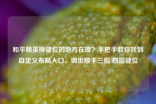 和平精英换键位的地方在哪？手把手教你找到自定义布局入口，调出顺手三指/四指键位