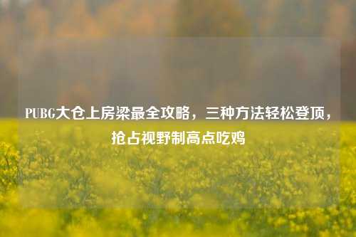 PUBG大仓上房梁最全攻略，三种方法轻松登顶，抢占视野制高点吃鸡