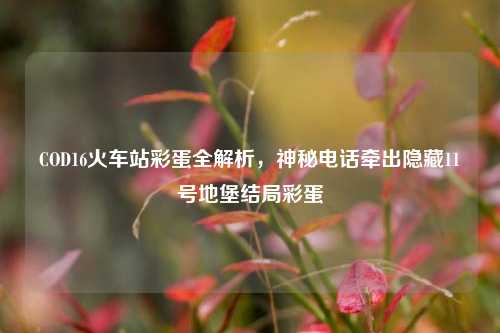 COD16火车站彩蛋全解析，神秘电话牵出隐藏11号地堡结局彩蛋