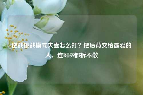 逆战挑战模式夫妻怎么打?把后背交给最爱的人,连BOSS都拆不散