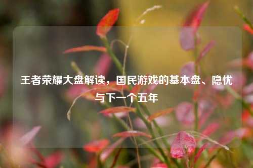 王者荣耀大盘解读，国民游戏的基本盘、隐忧与下一个五年