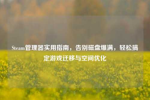 Steam管理器实用指南，告别磁盘爆满，轻松搞定游戏迁移与空间优化