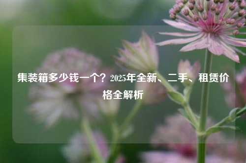 集装箱多少钱一个？2025年全新、二手、租赁价格全解析