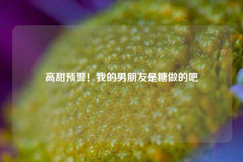 高甜预警！我的男朋友是糖做的吧